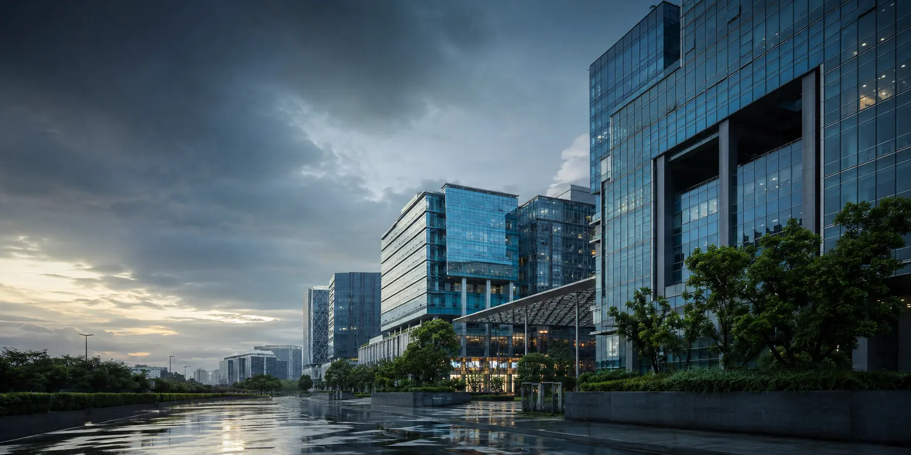 Modern Bengaluru built environment in India
